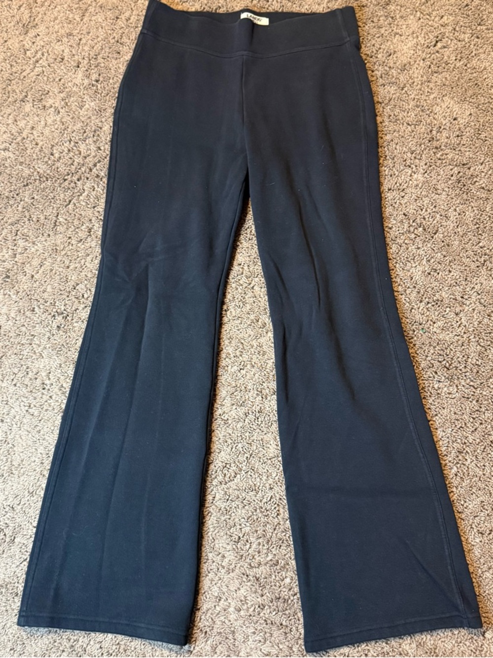Lands End Serious Sweats Joggers Black size medium (10-12) P33